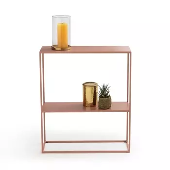 Консоль из металла с двумя столешницами HIBA