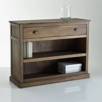 Консоль с 1 ящиком и 2 нишами , из массива сосны, Lunja