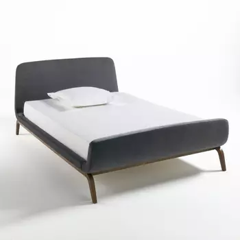 Кровать с велюровой обивкой Trabador