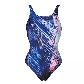 Купальник цельный с рисунком для занятий в бассейне