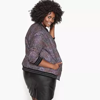 Куртка-бомбер жаккардовая