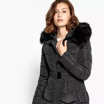 Куртка средней длины с застежкой на молнию