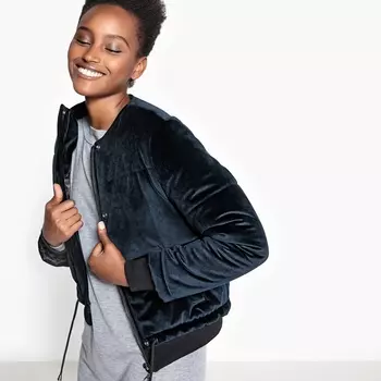 Куртка стеганая велюровая