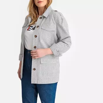 Куртка в полоску в стиле милитари