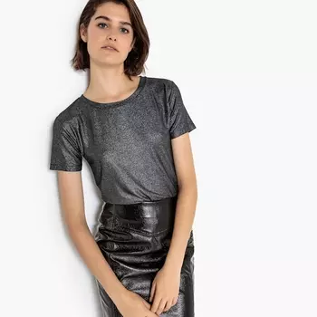 Лонгслив с круглым вырезом и длинными рукавами