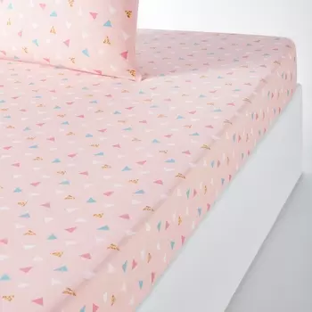 Натяжная простыня из 100% хлопка LOVE PEACE