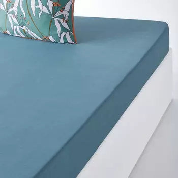 Натяжная простыня однотонная из хлопковой перкали HOAN