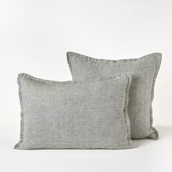 Наволочка из осветленного льна с зигзагообразным рисунком, Ebinta