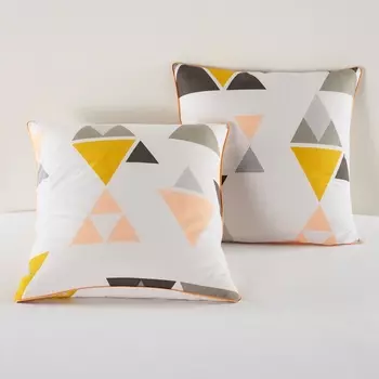 Наволочка квадратная с рисунком из хлопка, HILORA.