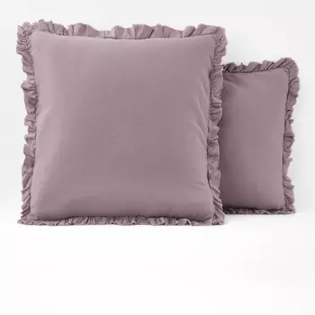 Наволочка однотонная из льна и хлопка , NILLOW