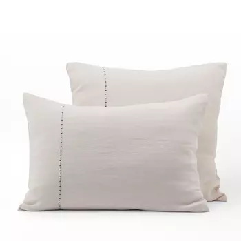 Наволочка с монашеской складкой из стираного льна KAMAKI