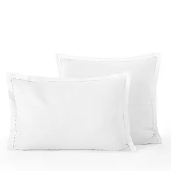 Наволочка с вышивкой из стираного льна PONTEGGIA