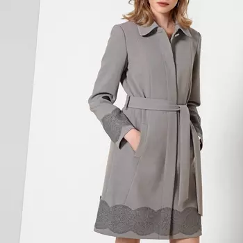 Пальто длинное с застежкой на пуговицы