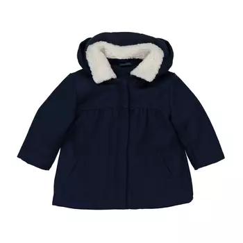 Пальто из шерстяного драпа с капюшоном 3 мес- 3 лет