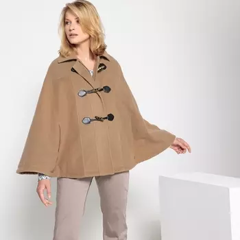 Пальто-накидка с застежкой на крючок Non