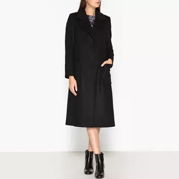 Пальто прямое из шерсти и кашемира SAMARA