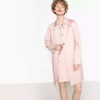 Пальто сатиновое с застёжкой на кнопки