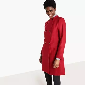 Пальто-трапеция средней длины