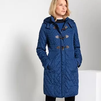 Парка длинная с капюшоном и застежкой на молнию