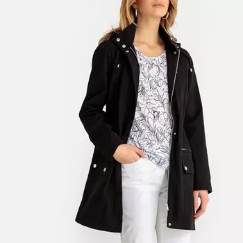 Парка легкая длинная с капюшоном с обработкой Téflon®