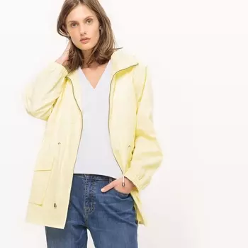 Парка легкая средней длины с капюшоном