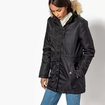 Парка на молнии с капюшоном