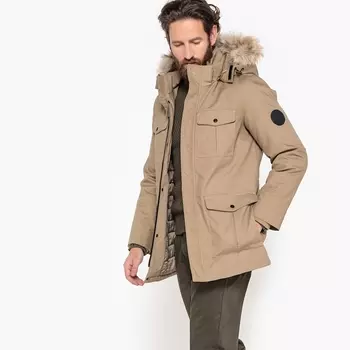 Парка непромокаемая с капюшоном из искусственного меха