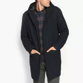 Парка средней длины из смесового шерстяного материала