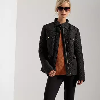 Парка стеганая короткая с обработкой Тефлон®