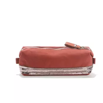 Пенал школьный из хлопковой ткани с пайетками