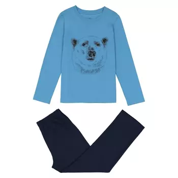 Пижама двухцветная из хлопка, 3-12 лет