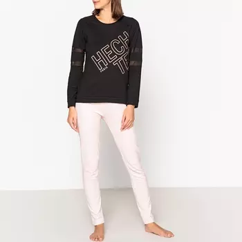 Пижама из хлопка с принтом-логотипом