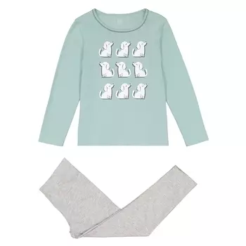 Пижама с длинными рукавами и рисунком собаки, 3-12 лет