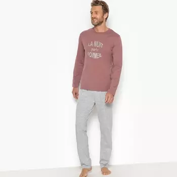 Пижама с рисунком и длинными рукавами