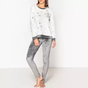 Пижама с рисунком из велюра Nuée