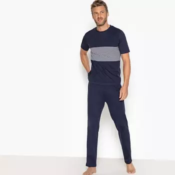 Пижама в полоску с короткими рукавами