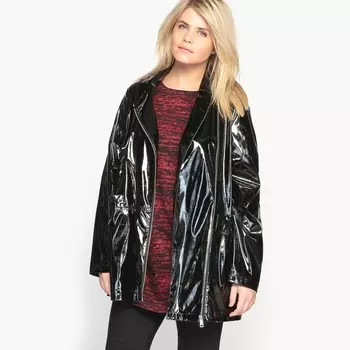 Плащ с капюшоном из винила