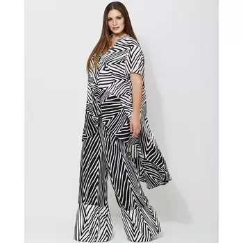 Платье длинное расклешенное с рисунком