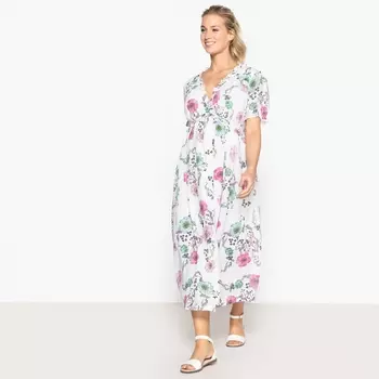 Платье для периода беременности длинное с цветочным рисунком