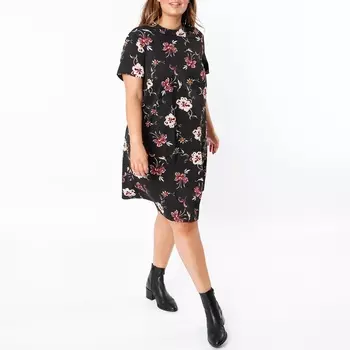 Платье-футляр с цветочным рисунком