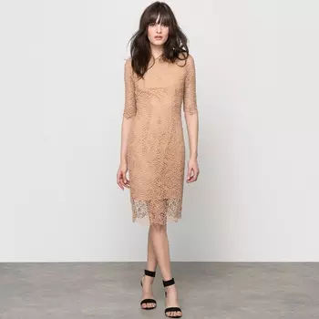 Платье гипюровое с короткими рукавами