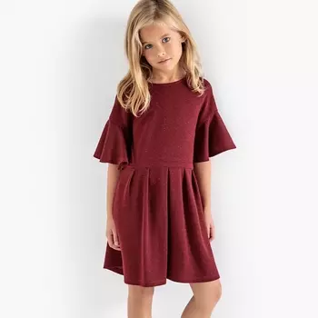 Платье из блестящего материала с воланами 3-12 лет