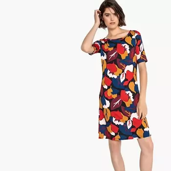 Платье из джерси с цветочным рисунком