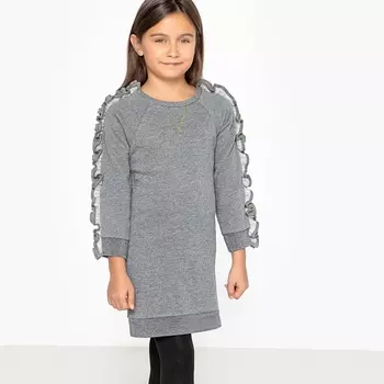 Платье из мольтона с воланами 3-12 лет