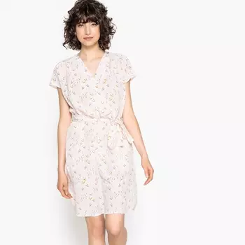 Платье-кимоно с принтом с эффектом блузки