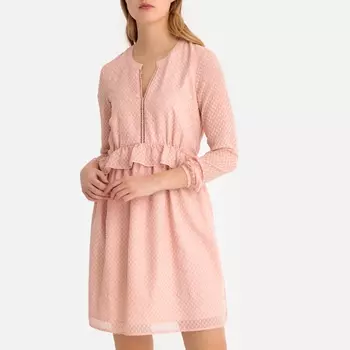 Платье-миди расклешенное с воланами