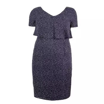 Платье расклешенное средней длины с рисунком