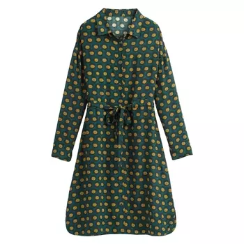 Платье-рубашка с графическим рисунком