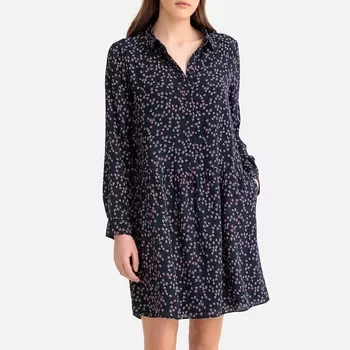 Платье с длинными рукавами и цветочным принтом Staria Reneta