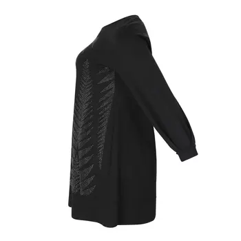 Платье с геометрическим рисунком и длинными рукавами